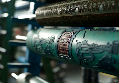 Foto einer alten Druckmaschine